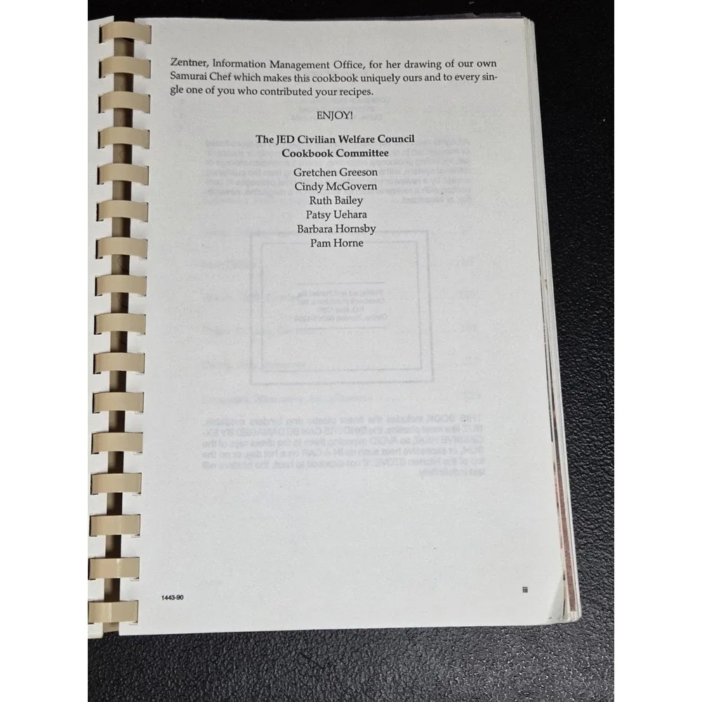 Japan Engineer District Cookbook Army Corps Of Engineers Okinawa Japan 1990